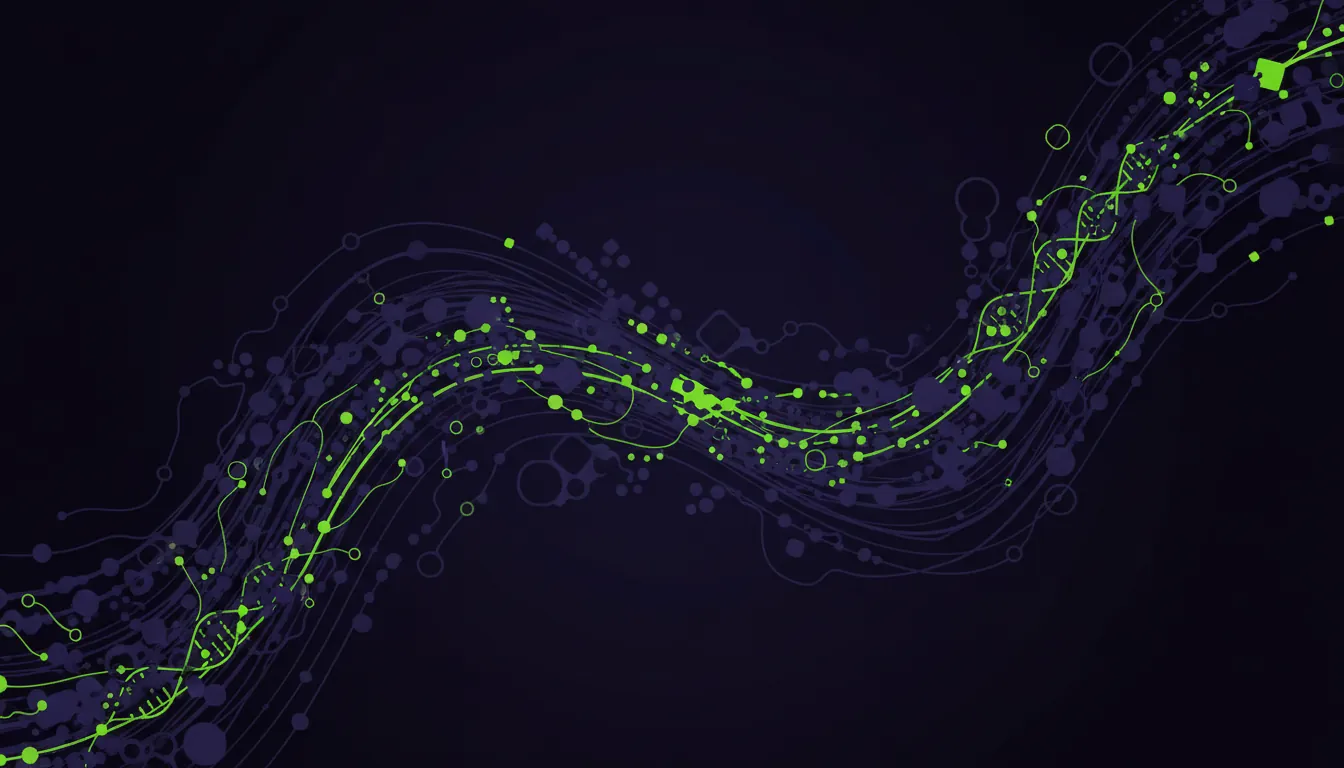 A minimalist representation of a data stream in life sciences.
