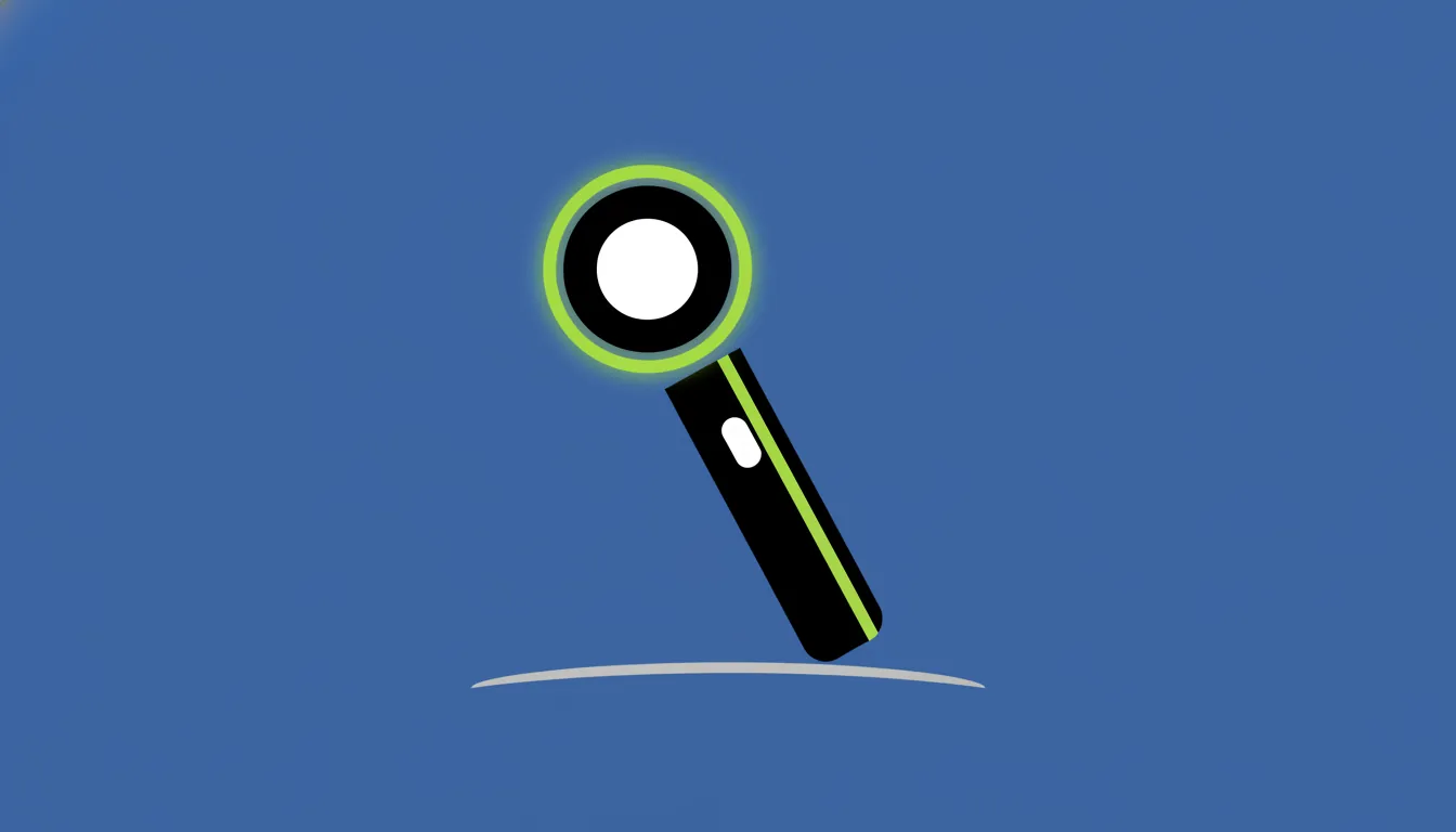 A flat illustration of a dermatoscope on a solid background.