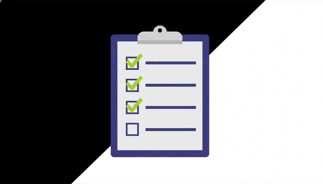 A minimalist illustration of a clipboard with a checklist, representing compliance.