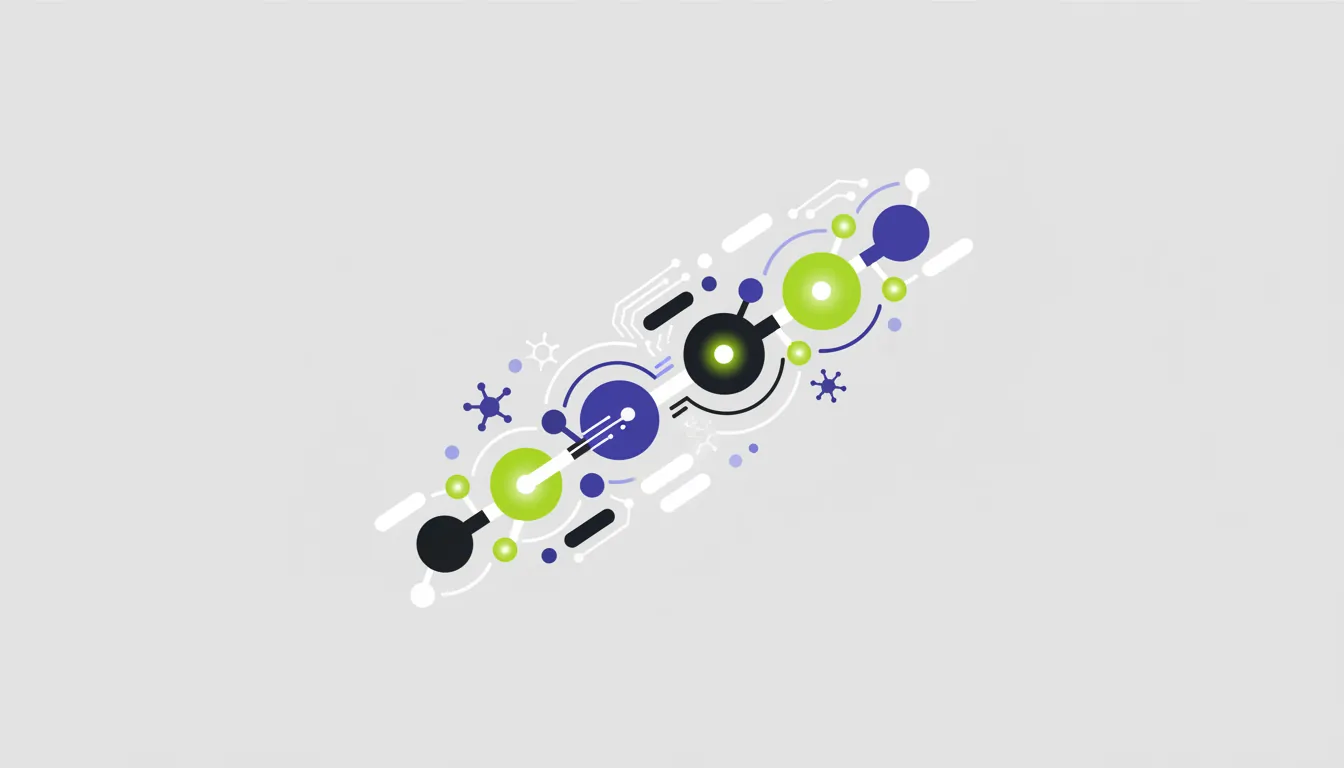 Molecular structure symbolizing AI in biotech