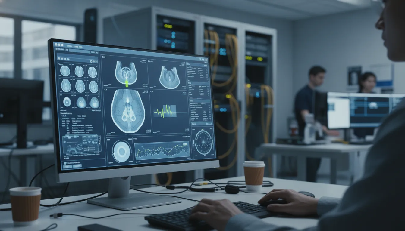 Medical imaging system interface in a hospital IT office