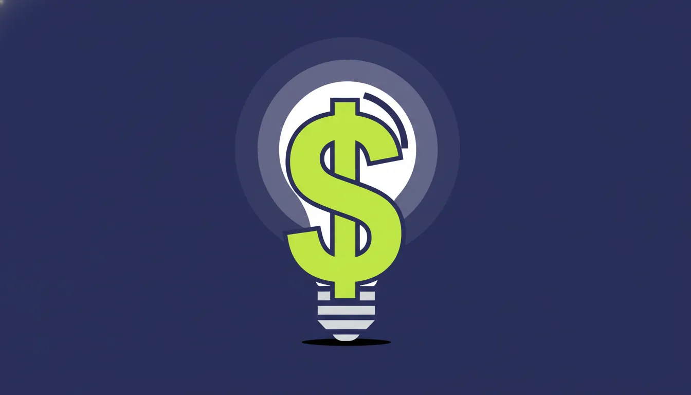 A dollar sign and light bulb representing venture capital and innovation