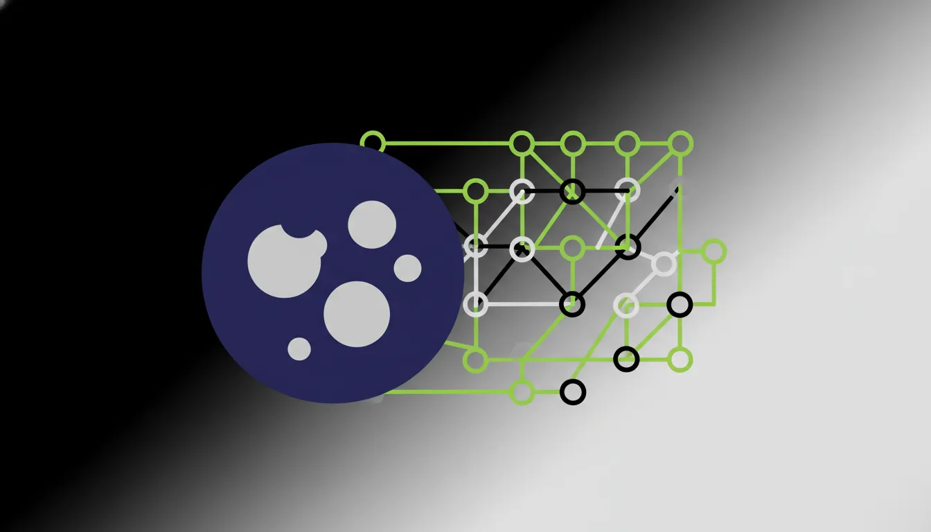 A minimalist illustration of a cancer cell and AI algorithm for cancer diagnostics.