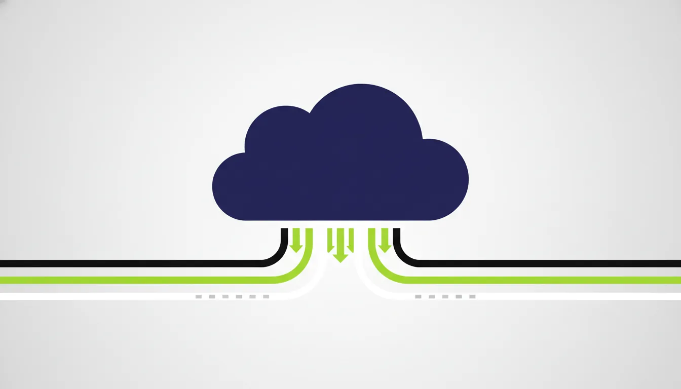 A minimalist illustration of a cloud and data stream representing AI in life sciences.