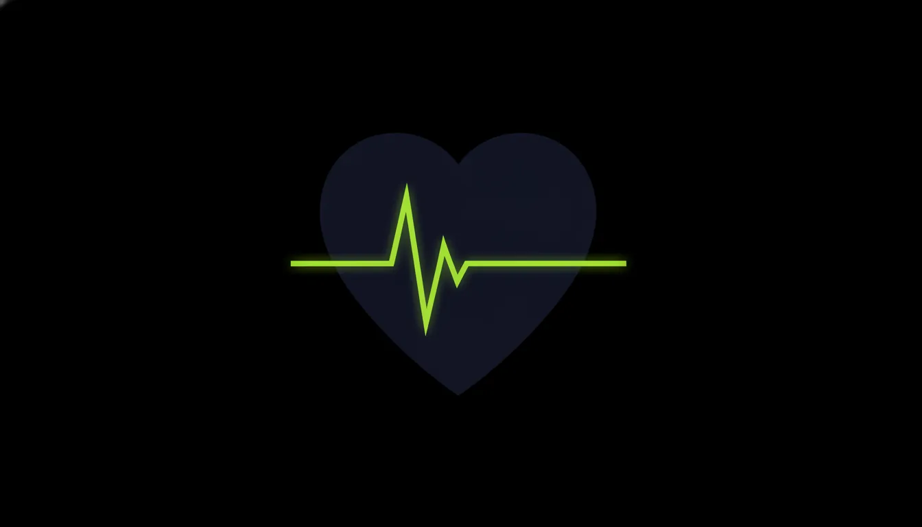 Minimalist heart and pulse line illustration