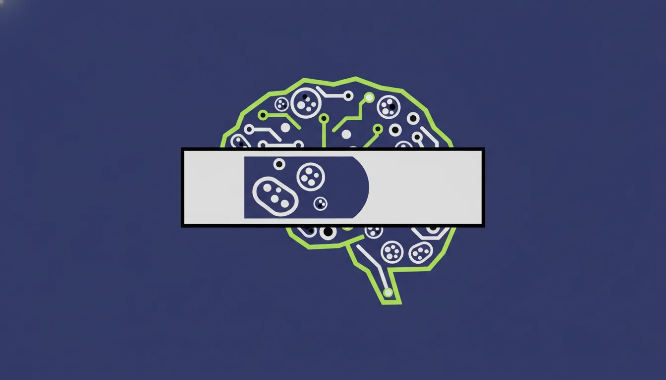 Cytology sample slide with AI brain overlay