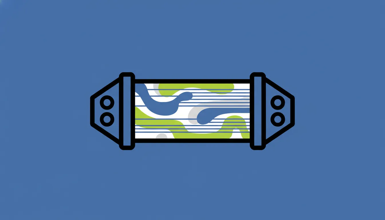 A flat illustration of a dialysis filter in a minimalist style.