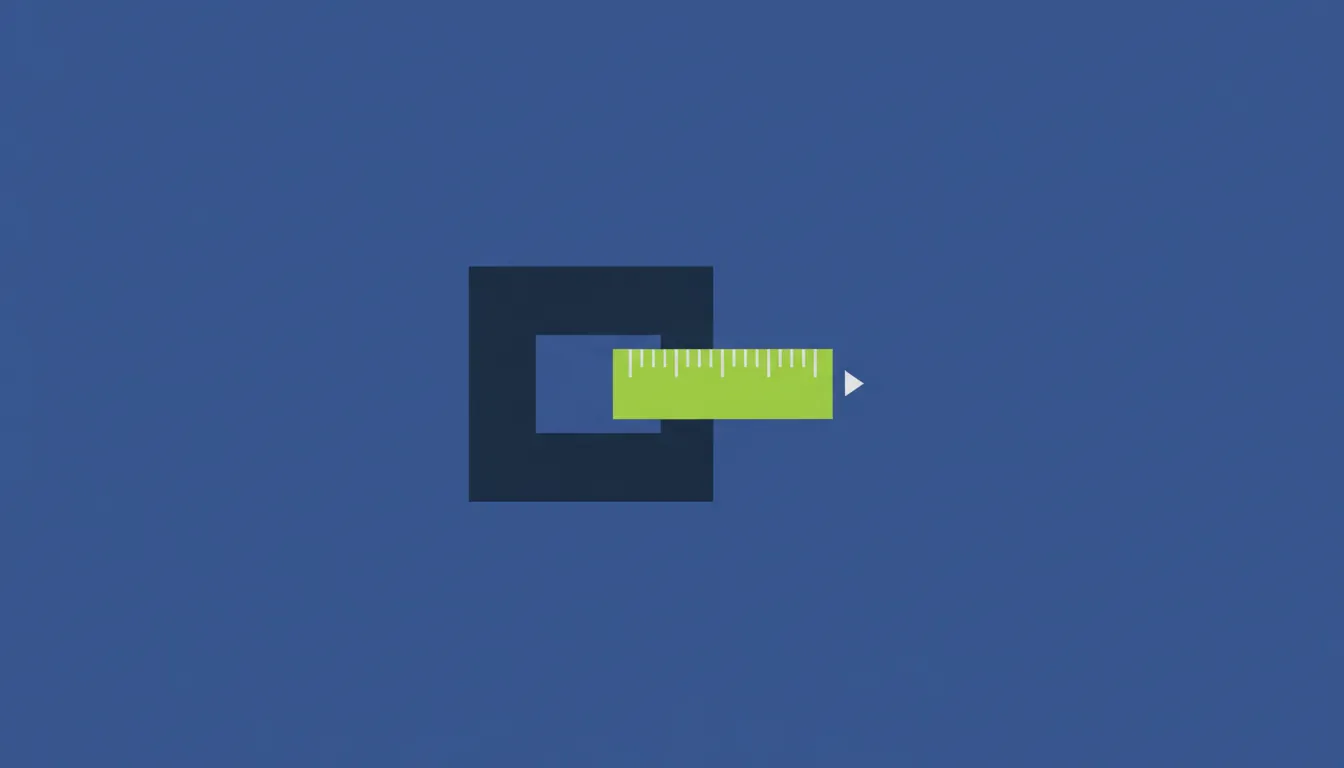 A flat illustration of a calibration tool against a solid background.