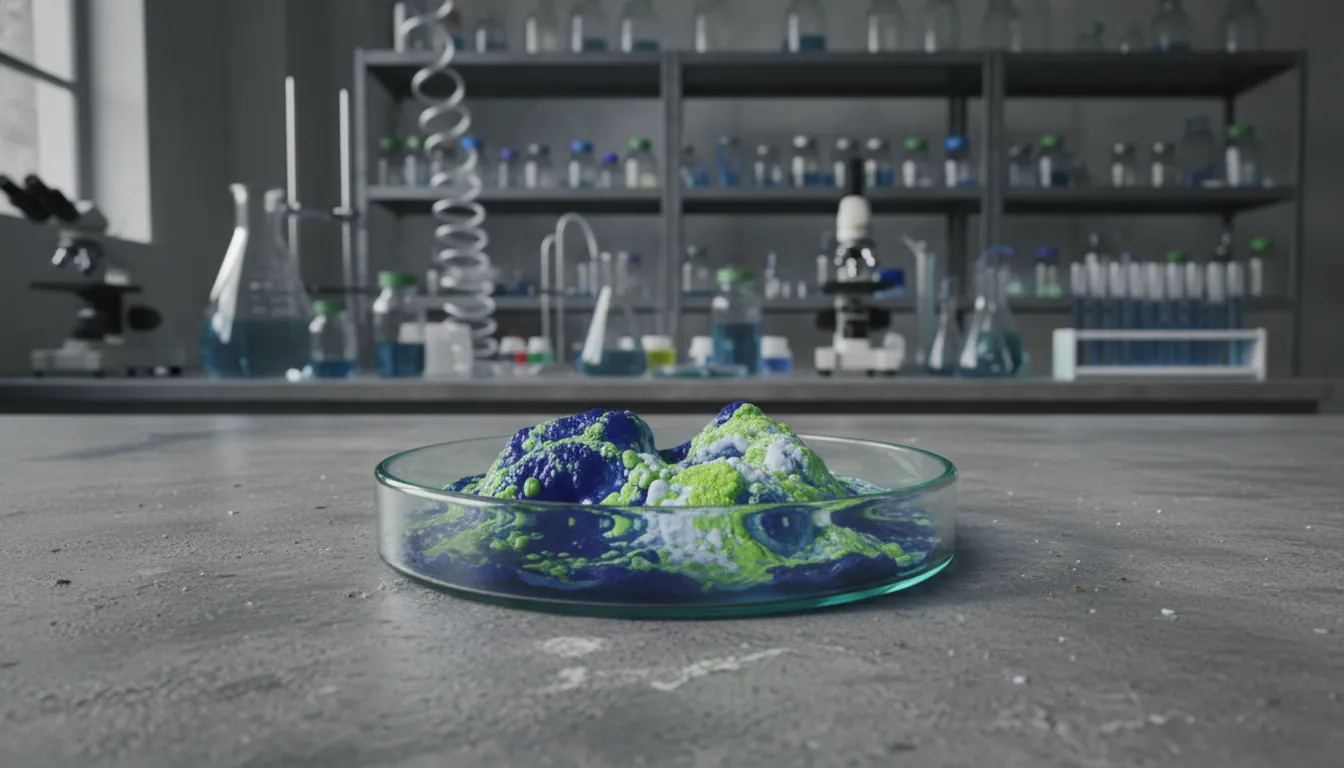 Petri dish with cell culture in a laboratory setting