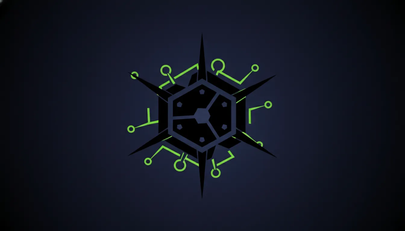 A minimalist representation of a drug compound in a dark palette.