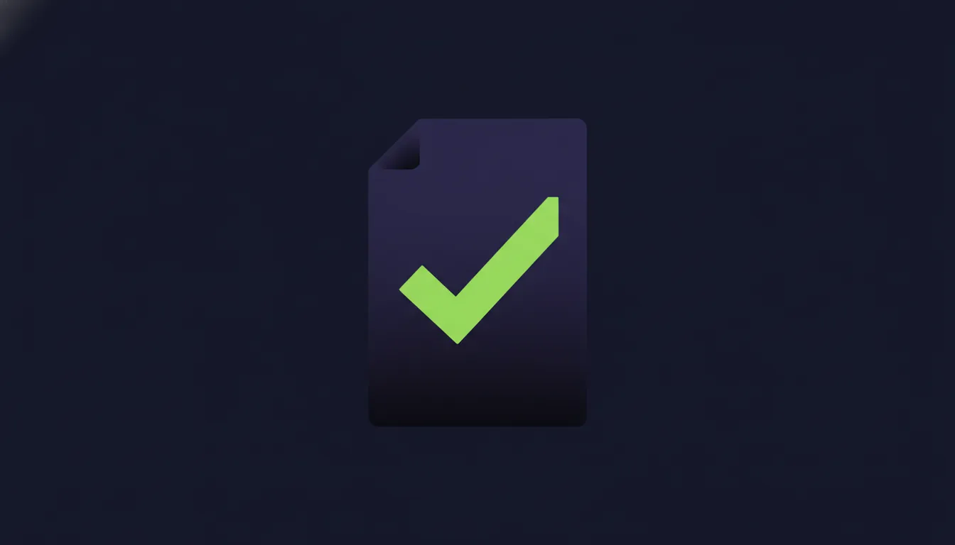 A flat silhouette of a regulatory document with a checkmark, symbolizing approval in MedTech.