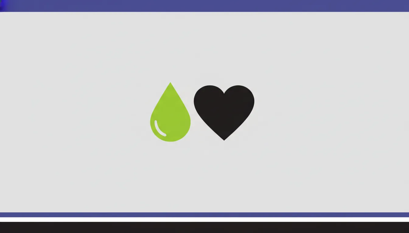 A blood droplet and heart silhouette representing cardiovascular diagnostics.