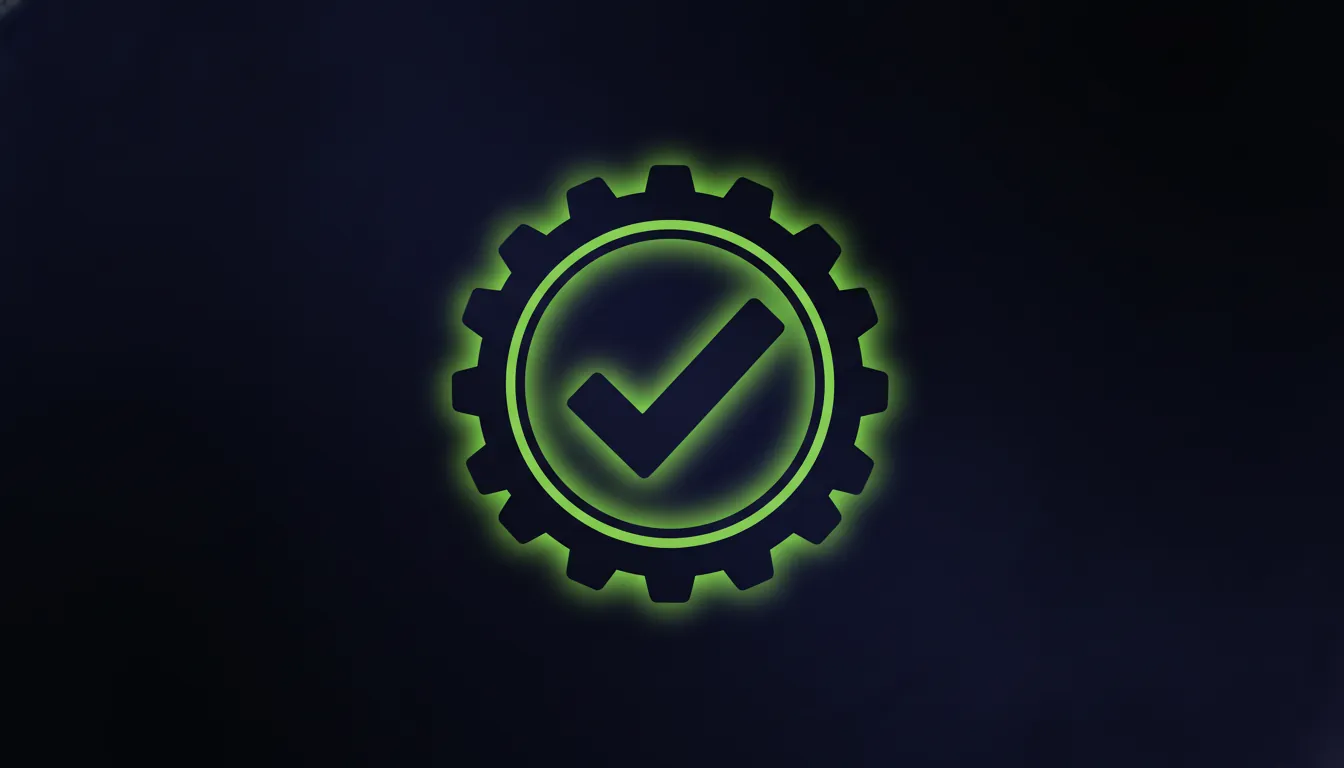 A regulatory stamp with a checkmark symbolizing oversight in AI medical devices.
