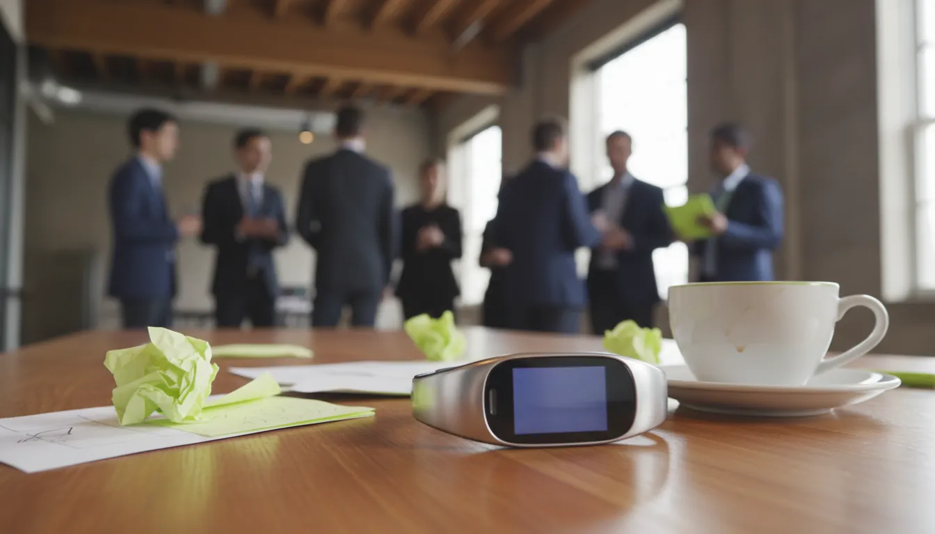 A smart health device on a table at a digital health conference