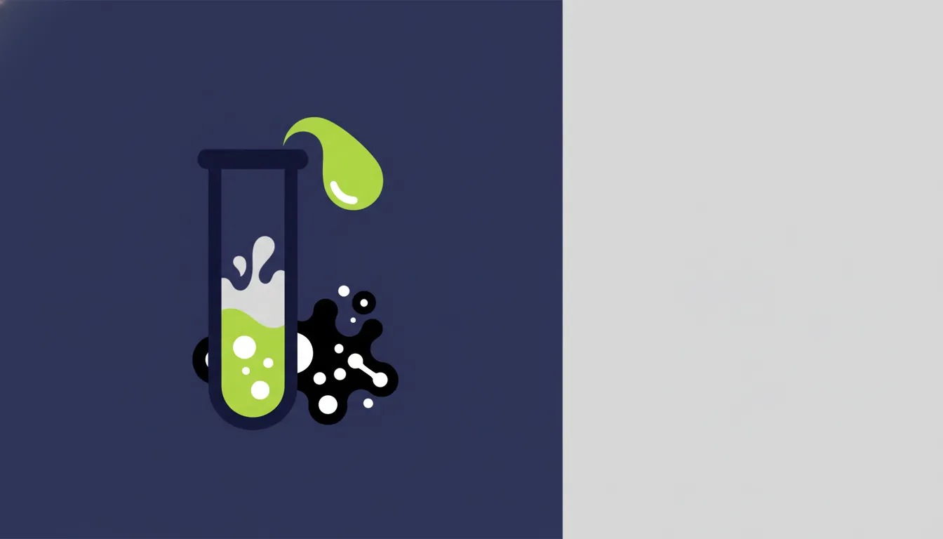 Flat illustration of a test tube with a droplet, representing cancer diagnostics.
