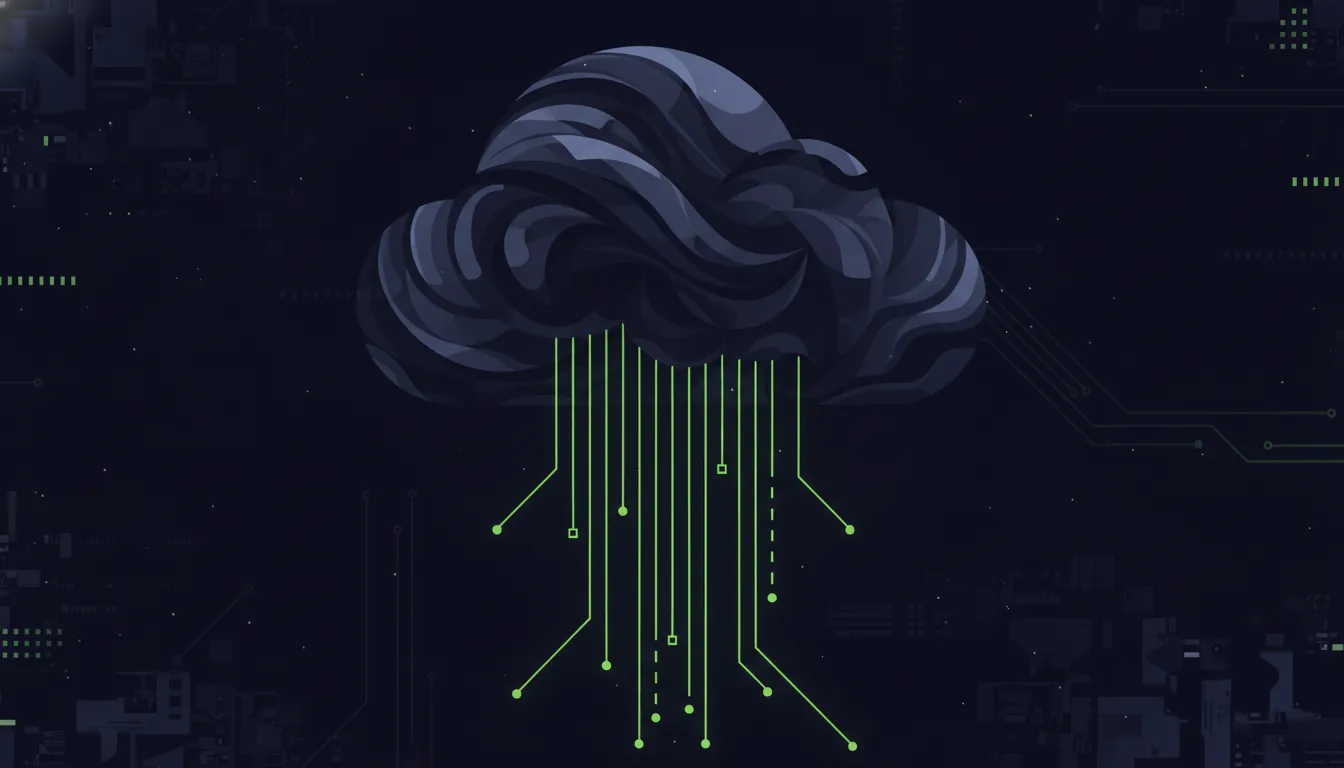 A minimalist representation of cloud technology in life sciences.