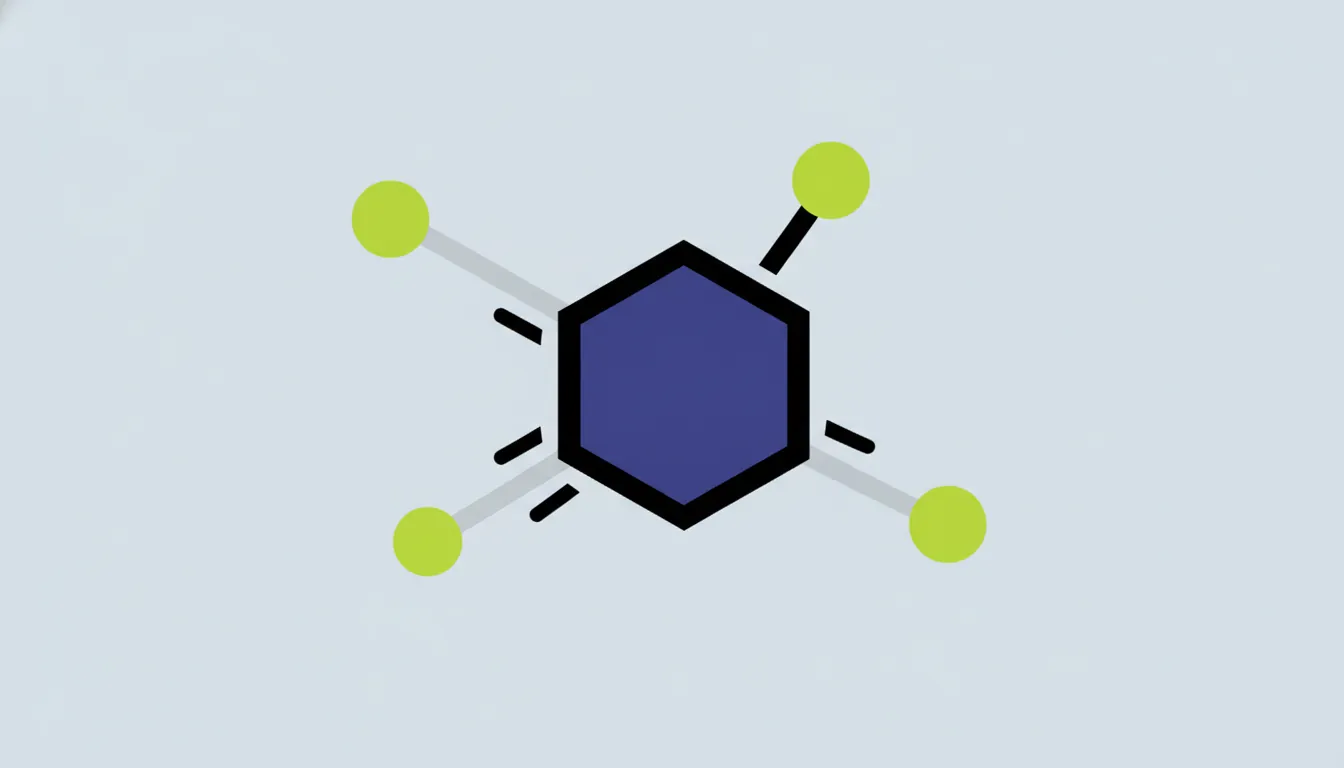Flat illustration of a drug compound in minimalist design