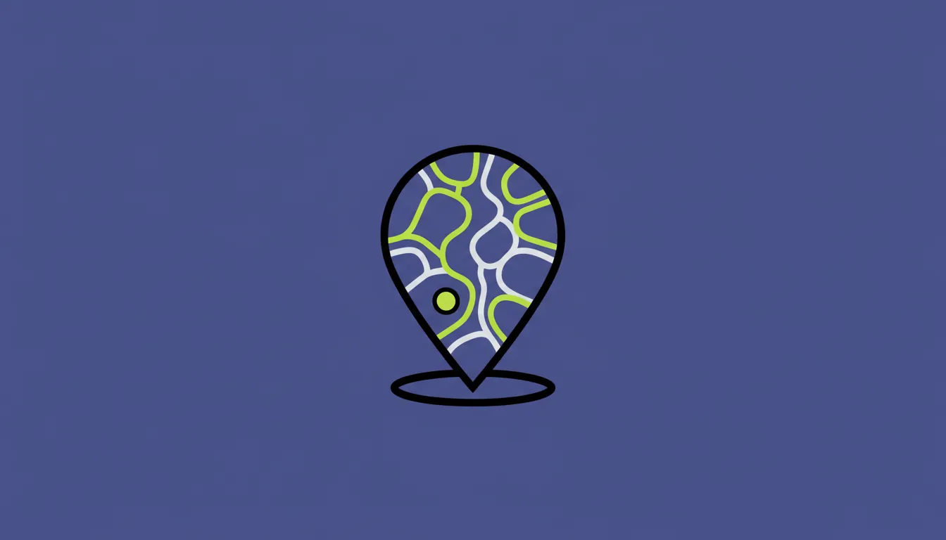 Map pin symbolizing community practices in cancer treatment