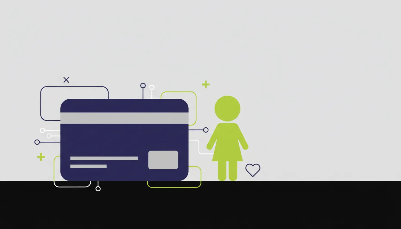 Illustration of a digital health card and child silhouette