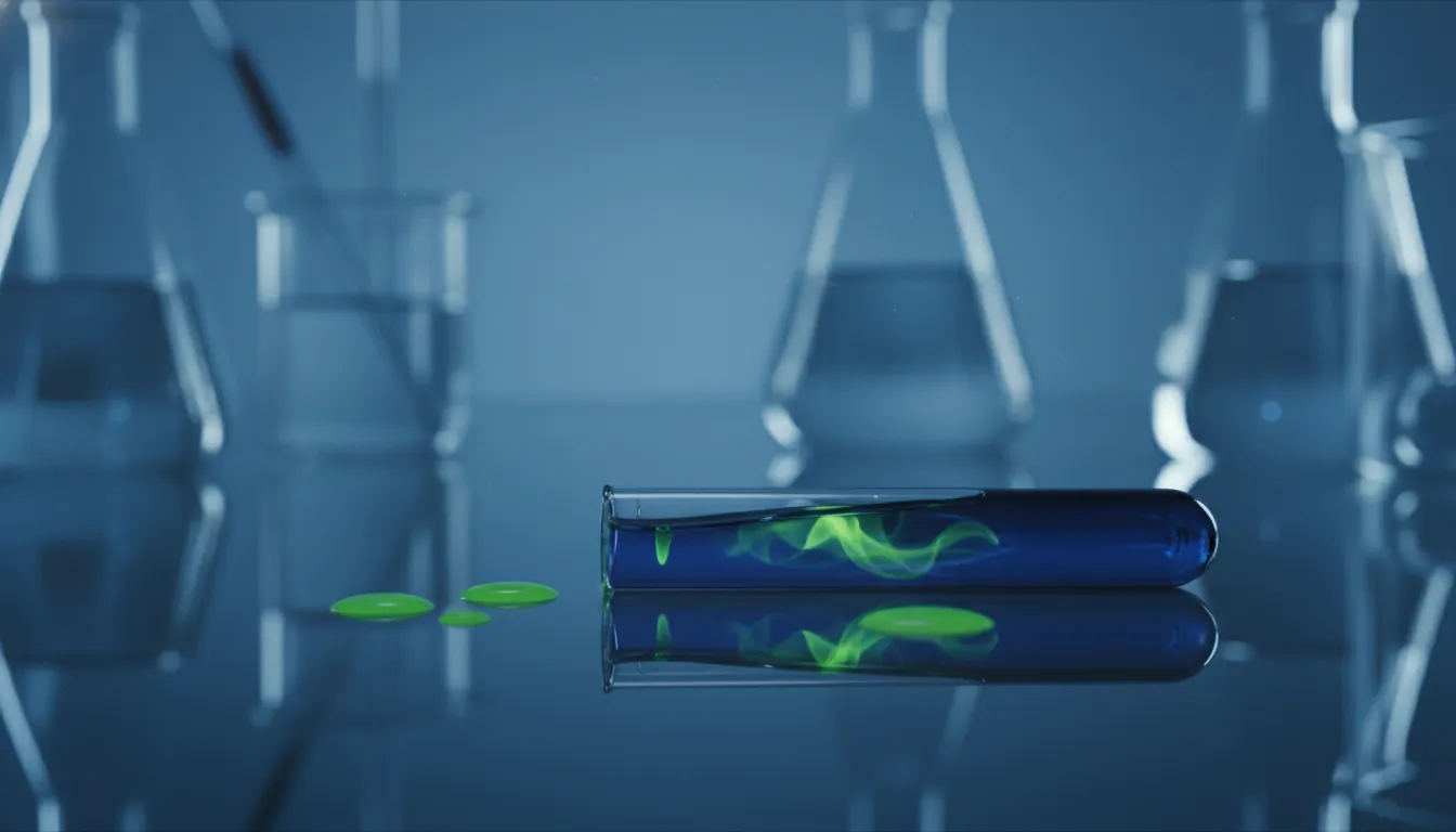 A liquid biopsy sample in a test tube on a lab bench