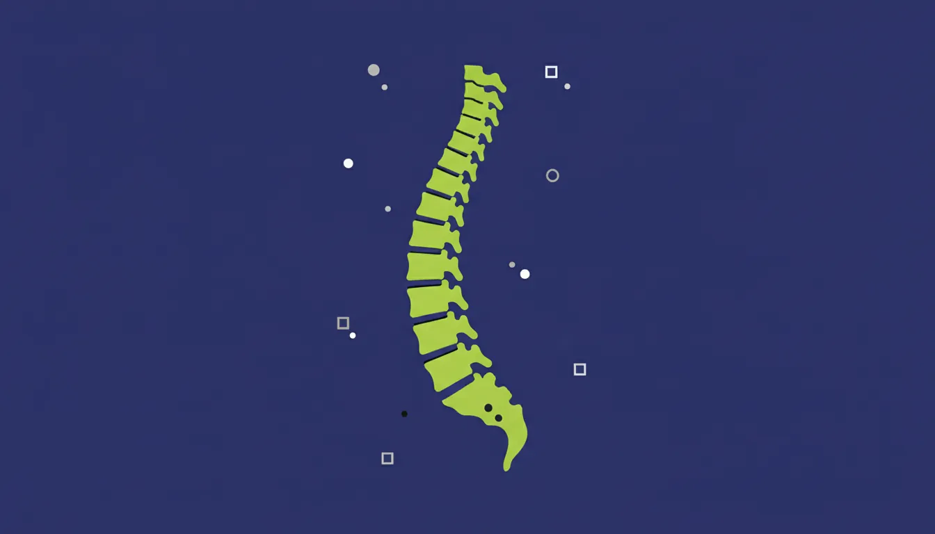 A minimalist illustration of a human spine
