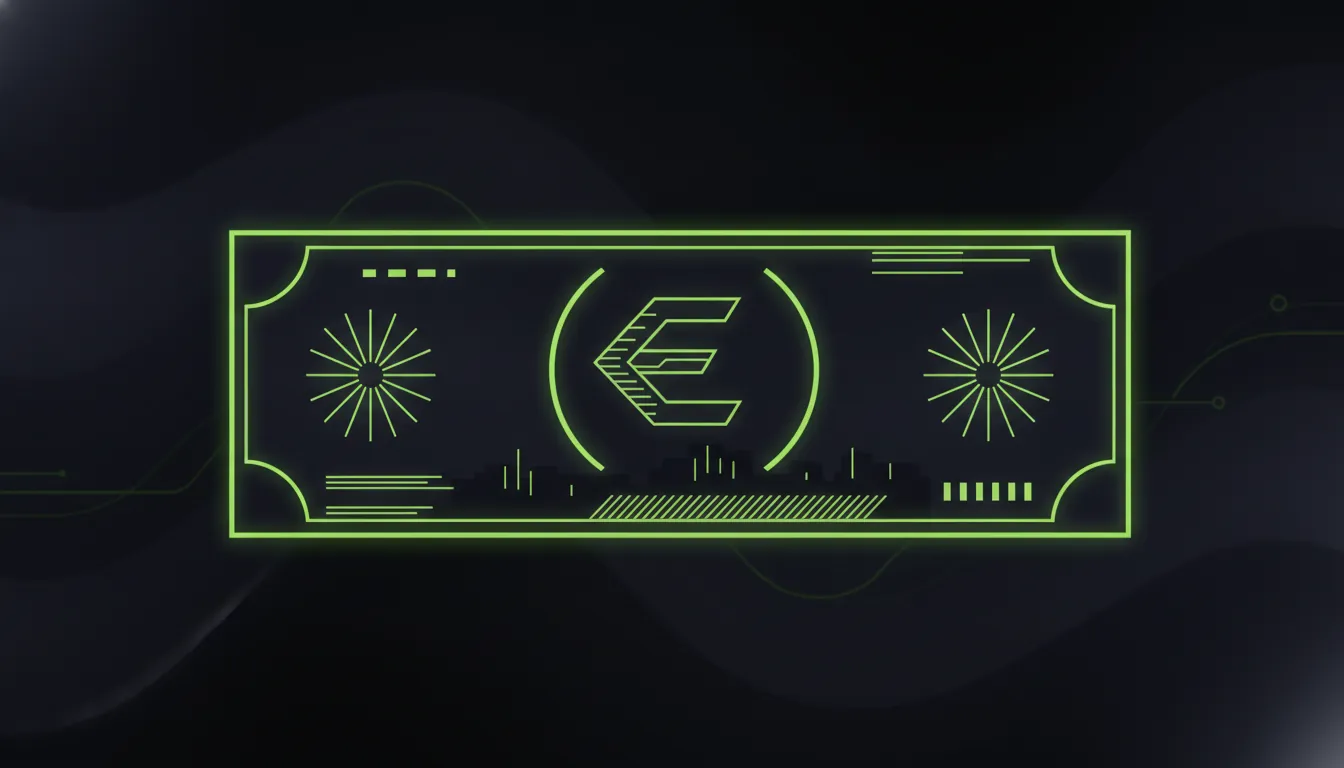 A minimalist representation of a banknote symbolizing funding in biotechnology.