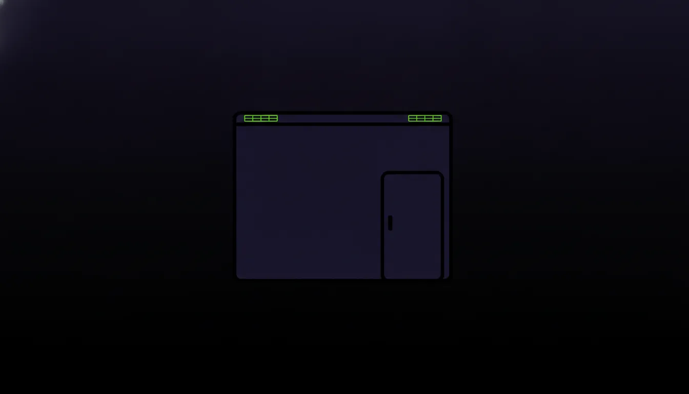 A minimalist illustration of a cold storage unit for biobanking.