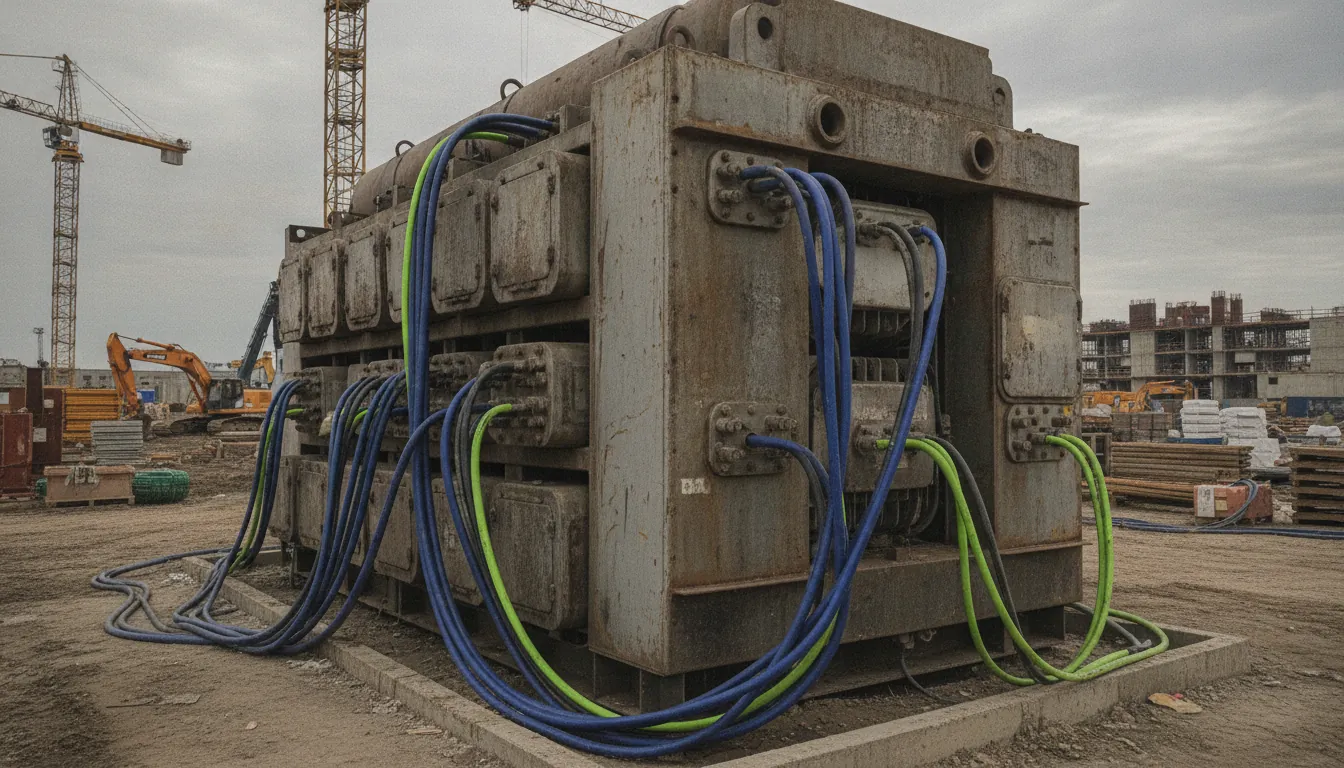 Power generator at an AI infrastructure construction site