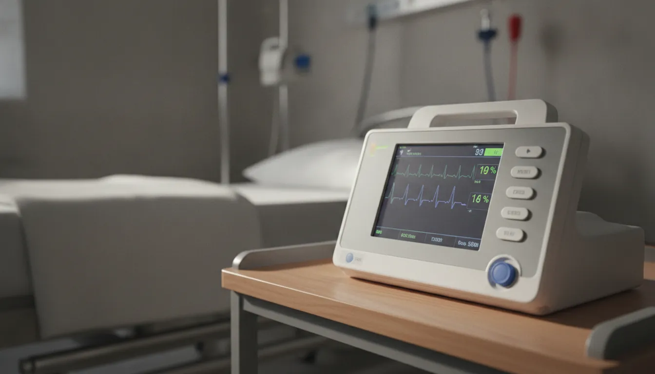 Patient monitoring device in a hospital room