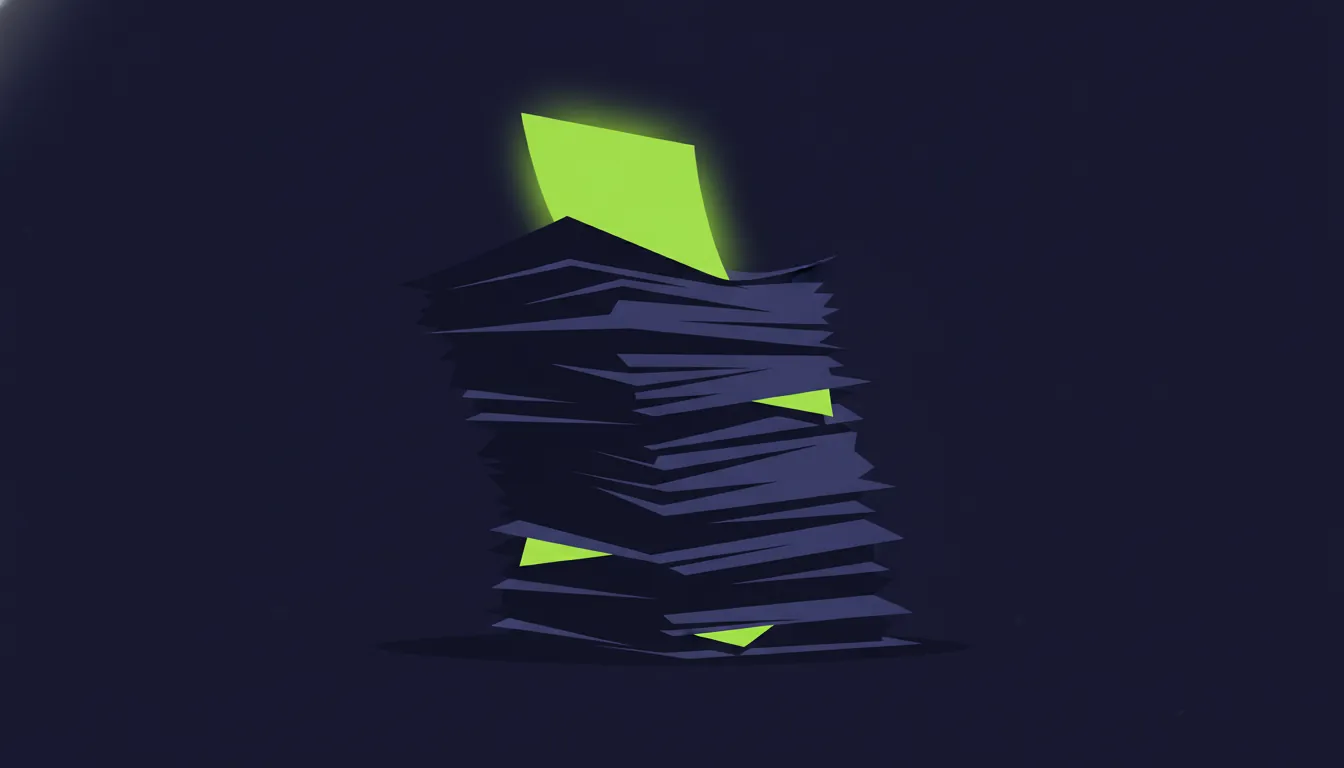 Silhouette of a stack of papers representing clinical trial data