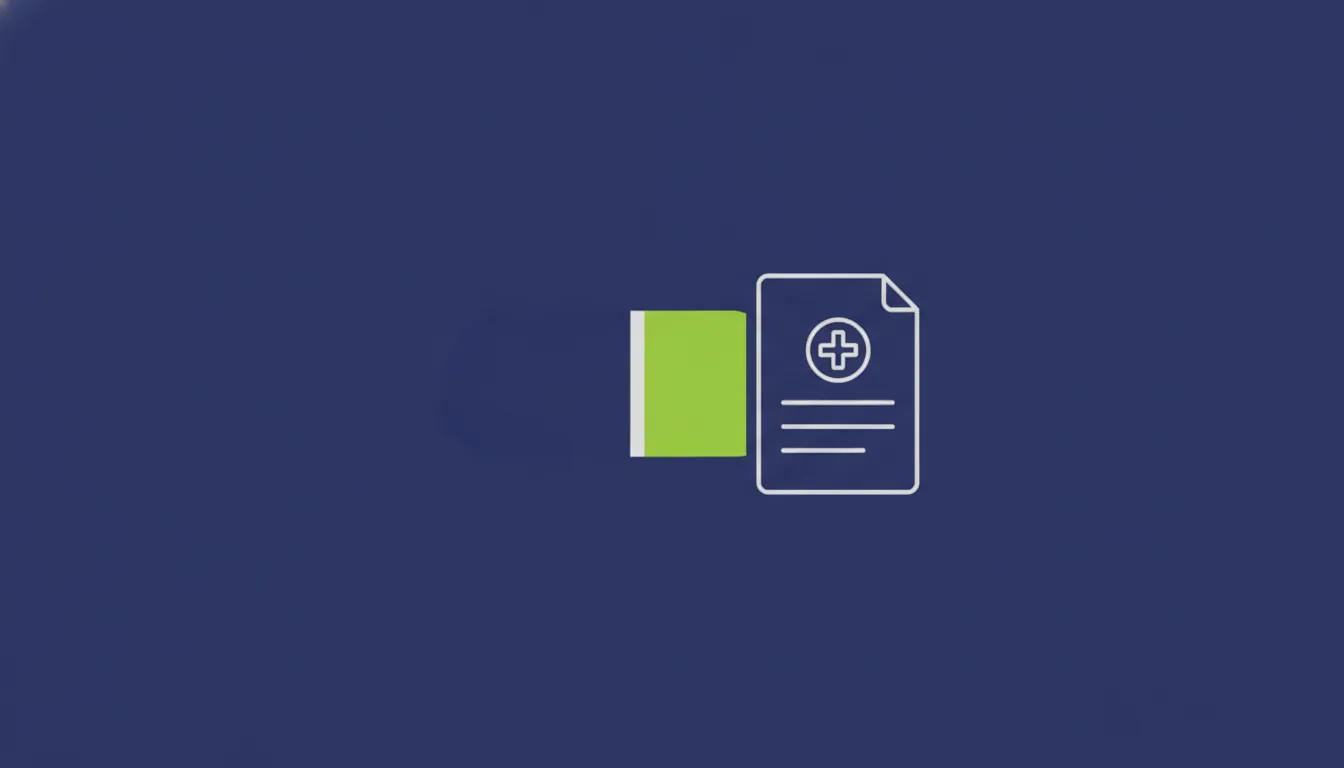 A pill and medical record in flat design