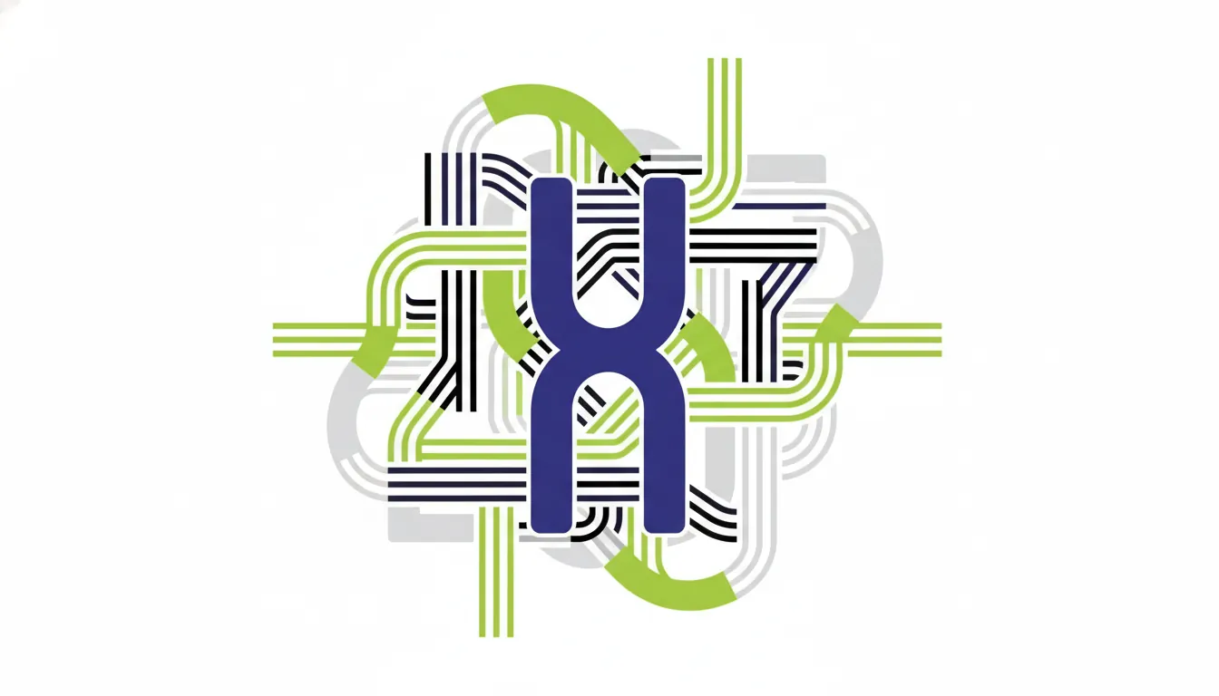 A minimalist illustration of a chromosome and genome strand representing advancements in genomics research.