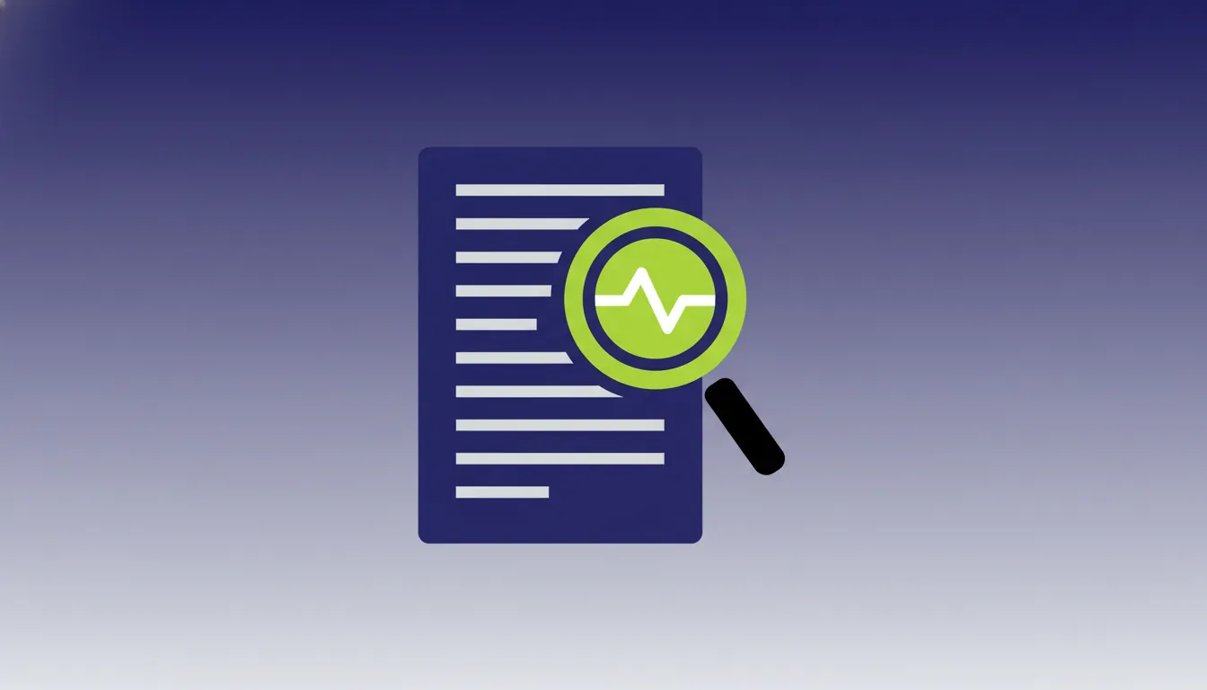 Flat design of a radiology report with an imaging insight icon