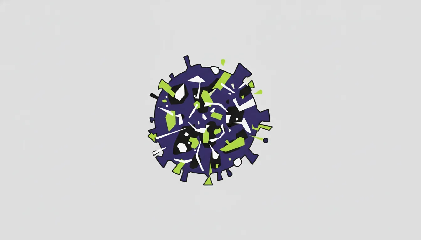 A flat illustration of a blood cell representing cancer diagnostics.