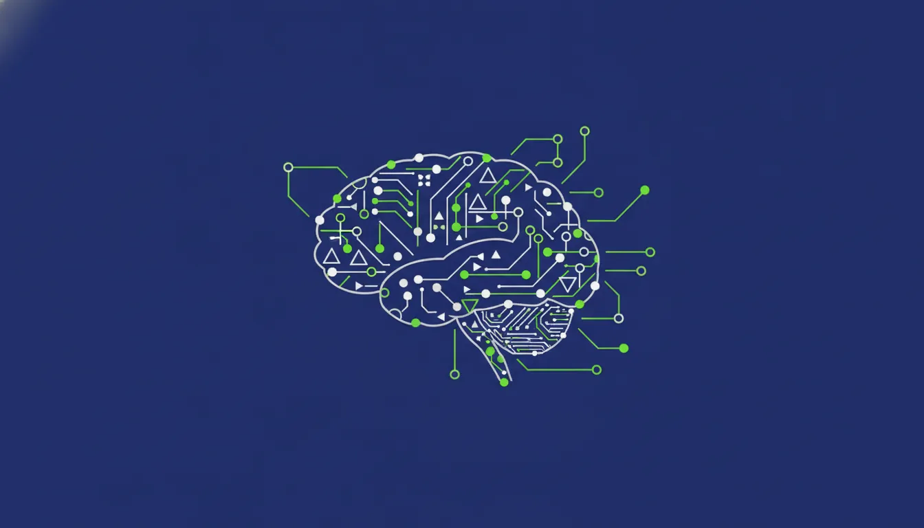 A minimalist illustration of a brain symbolizing AI in life sciences.