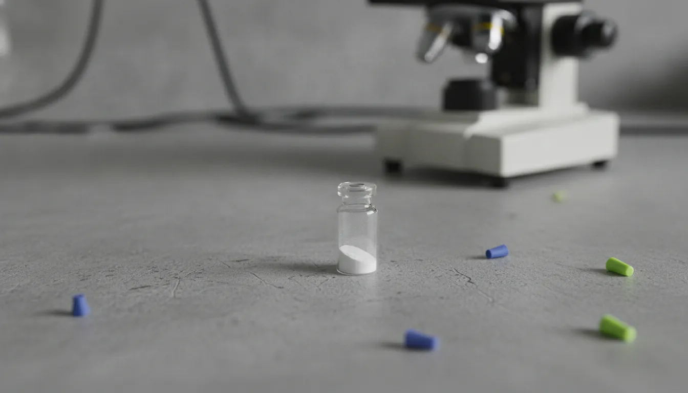 A peptide sample in a lab setting