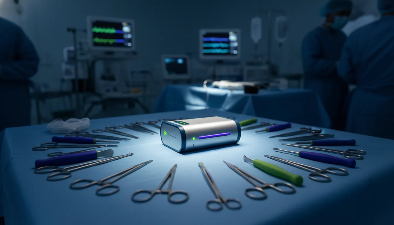 Anastomotic leak detection device in an operating room