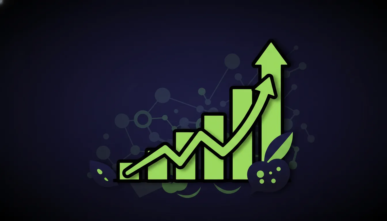 A minimalist representation of a data chart symbolizing growth in life sciences investment.