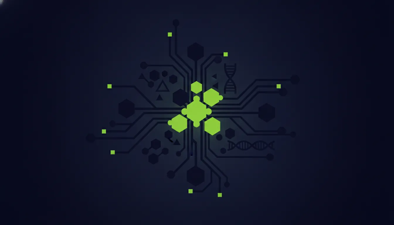 Abstract representation of interconnected data nodes in a mesh structure