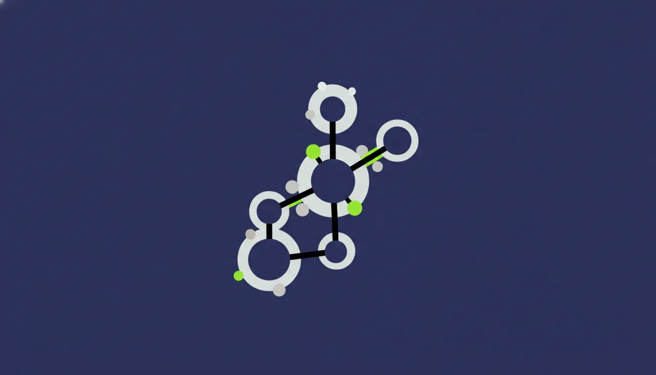 Minimalist illustration of a drug compound