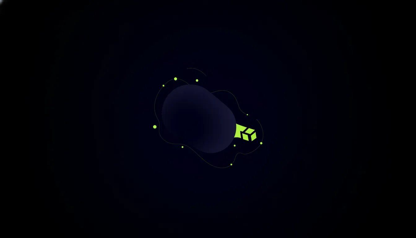 A minimalist representation of a lipid nanoparticle in a dark color scheme.