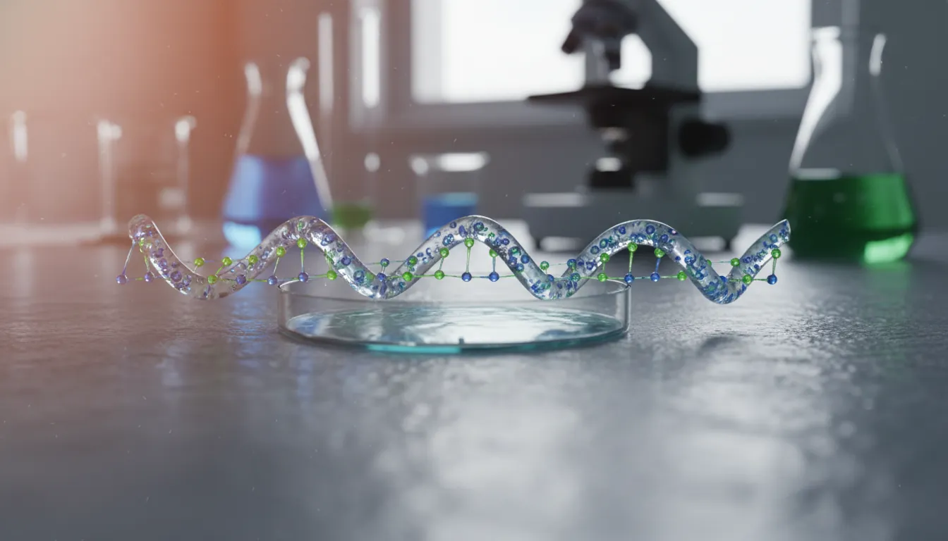 DNA sample on a laboratory bench