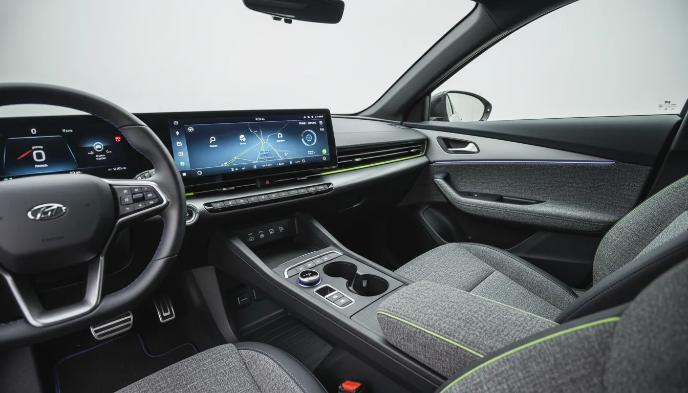 Interior view of a modern car dashboard