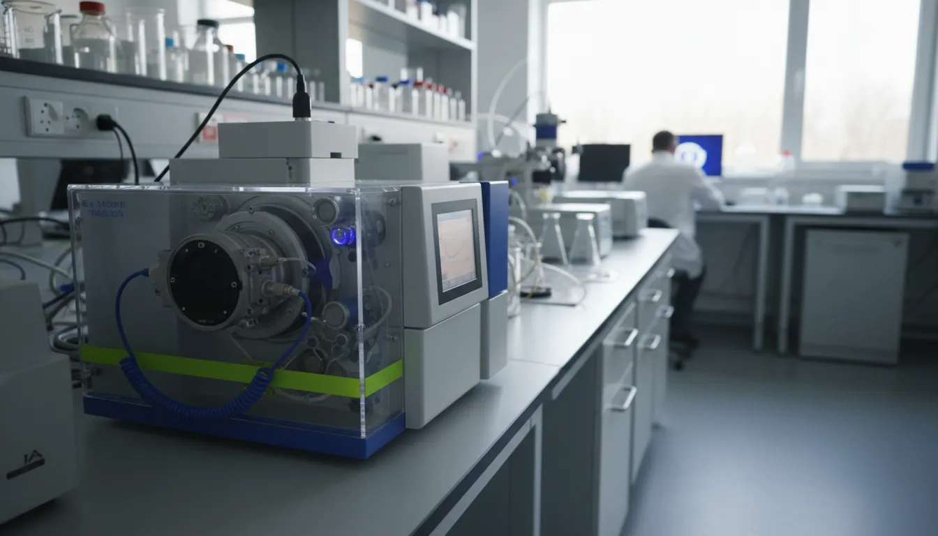 A mass spectrometer in a laboratory setting