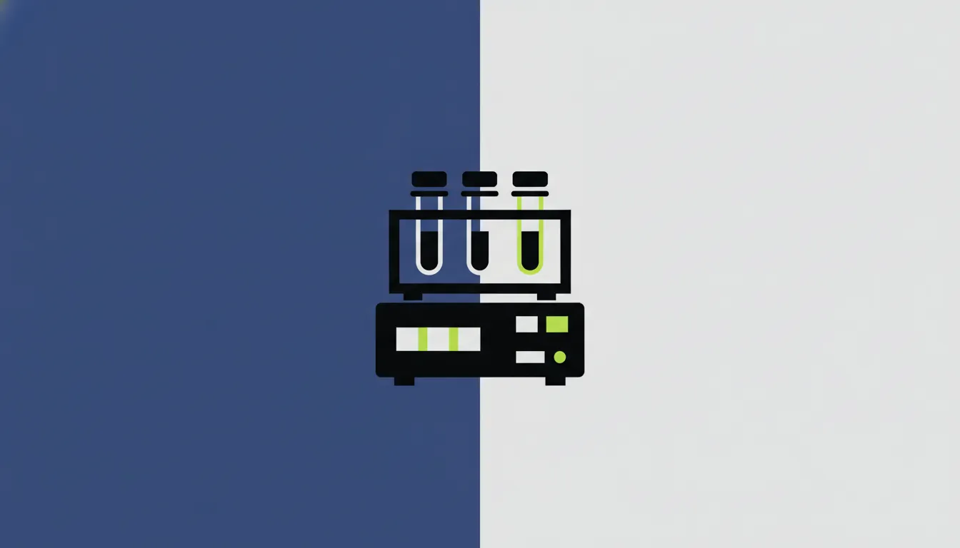 Flat illustration of a PCR test kit