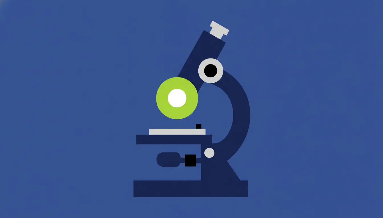 Flat illustration of a microscope
