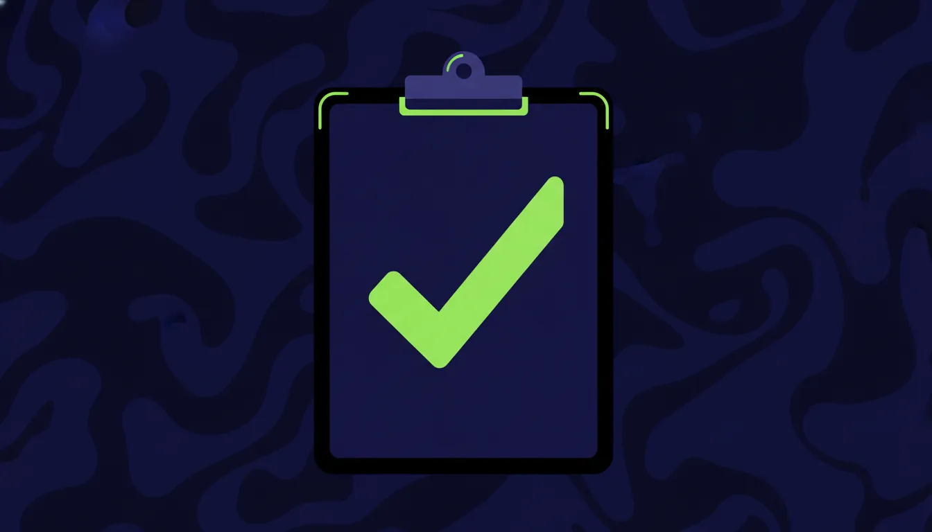 A minimalist illustration of a clipboard with a checkmark, symbolizing clinical processes.