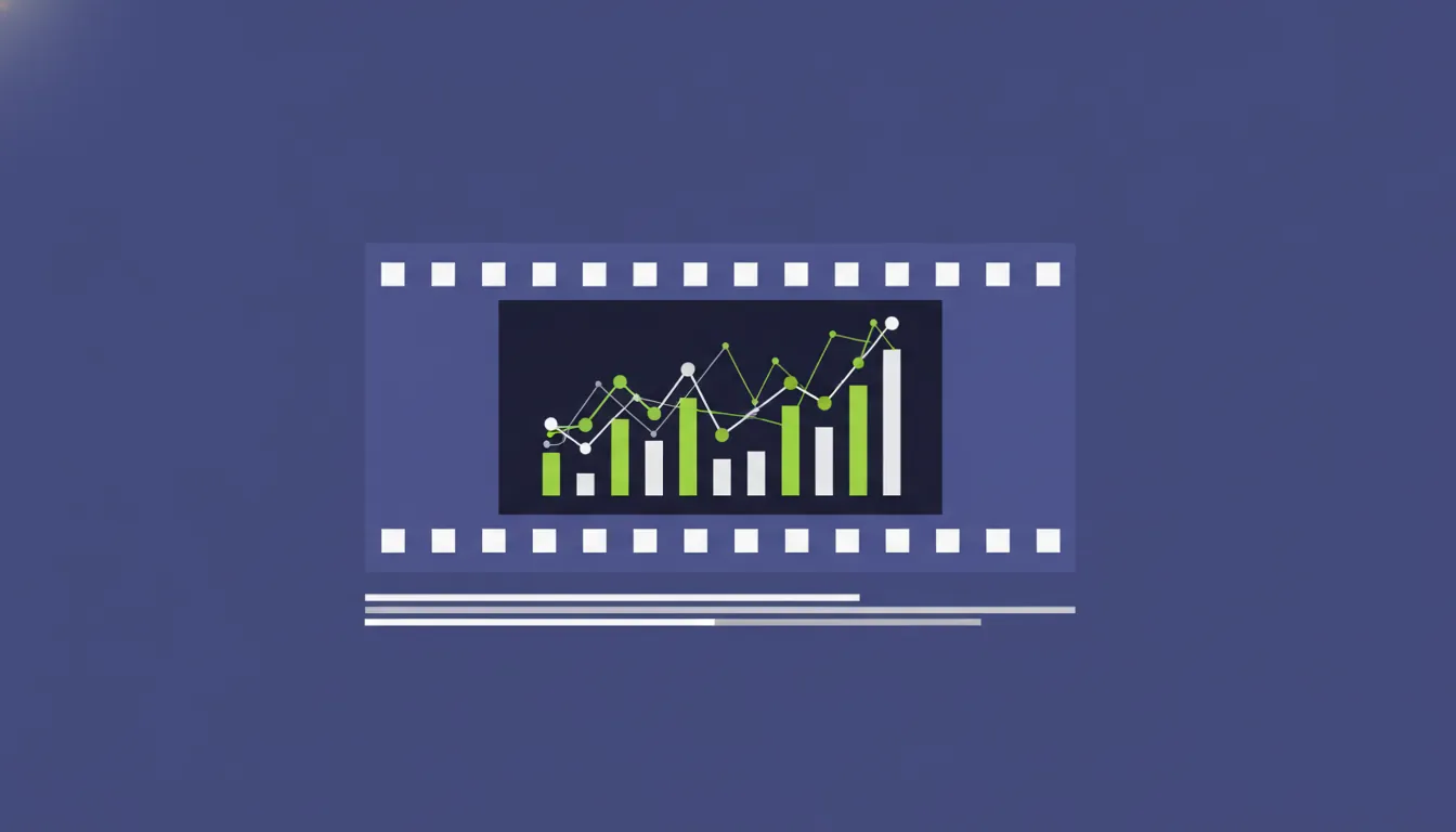 A flat illustration of imaging film and data analysis graph