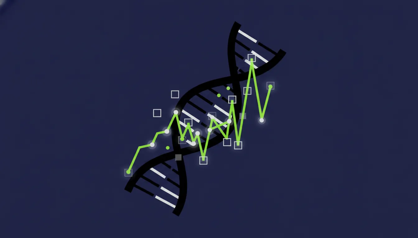 DNA helix and data graph