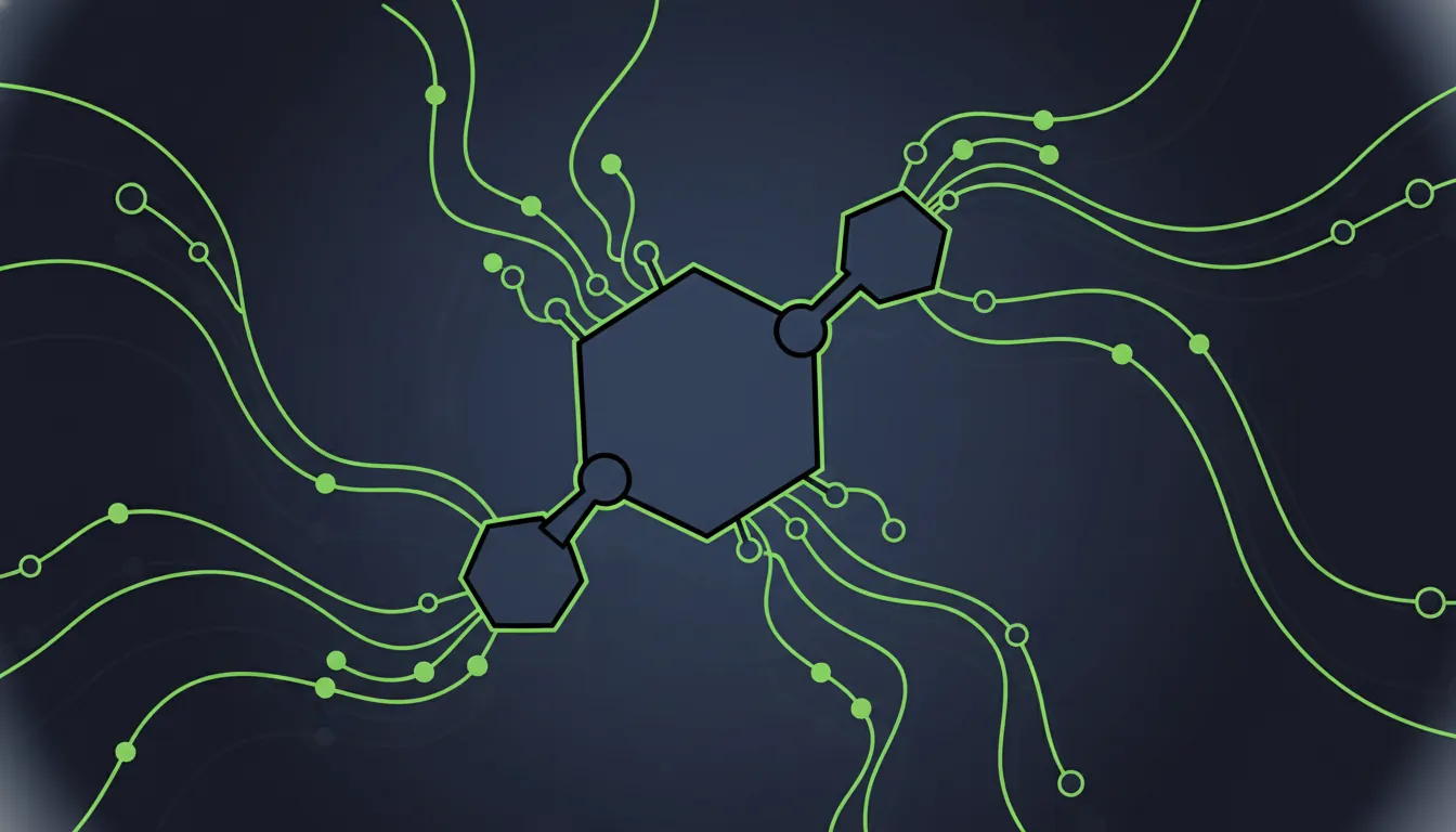 Minimalist illustration of a drug compound